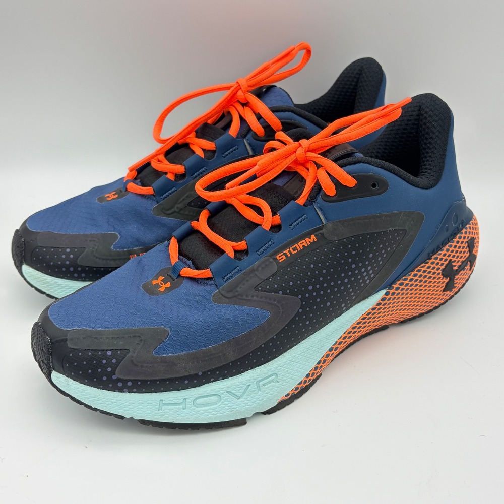 Under Armour HOVR Machina 3 Storm Blue Orange Running Shoes Womens 9 Iridescent